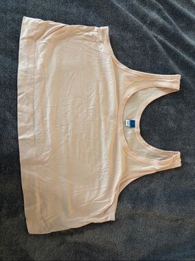 Peach Cropped Tank Top